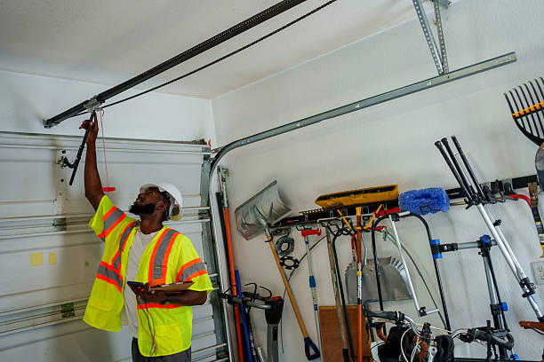 Professional Garage Door Spring Repair technician working in Sans Souci, SC